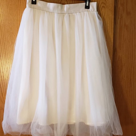 Shabby Apple Dresses & Skirts - OffWhite Cream Shabby Apple Bloom Skirt Tulle Tutu